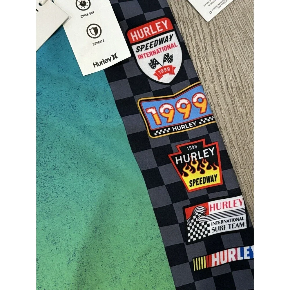 Hurley x Nascar Mens Phantom Eco‎ Nascar Racetrack Board Shorts Swim Size 36